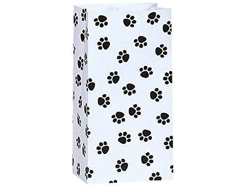 Puppy Dog Paw Print Treat Bags, Paw Print Gift Bags Paper 4LB 25 Pack