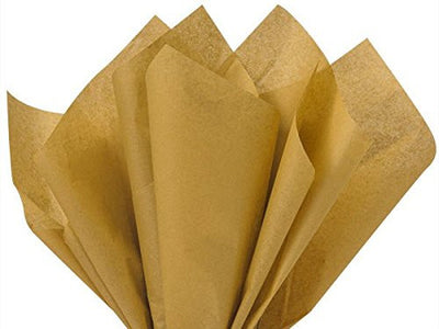 Antique Gold Tissue Paper 15 Inch x 20 Inch - 100 Sheets Pack