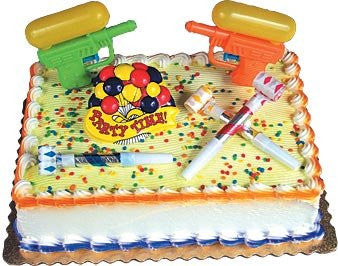 A1 Bakery Supplies Cake Decorating Kit — Wet N Wild Cupcake & Cake Topper Set for Birthdays, Baby Showers & Themed Parties — Reusable Food-Safe Plastic Figurines, Made in USA