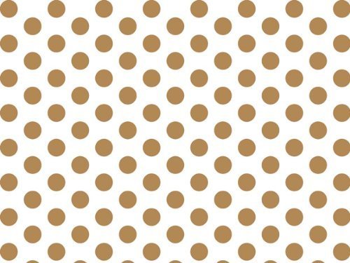 Gold and White Polka Dots Tissue Paper 20 Inch X 30 Inch -48 X-LargeSheets