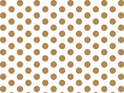 Gold and White Polka Dots Tissue Paper 20 Inch X 30 Inch -48 X-LargeSheets