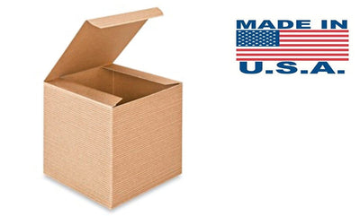 A1 Bakery Supplies Kraft Gift Boxes 4" X 4" X 4"