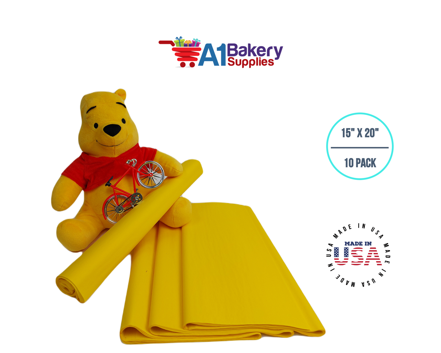 Dandelion Tissue Paper Squares, Bulk 10 Sheets, Premium Gift Wrap and Art Supplies for Birthdays, Holidays, or Presents by A1BakerySupplies, Small 15 Inch x 20 Inch