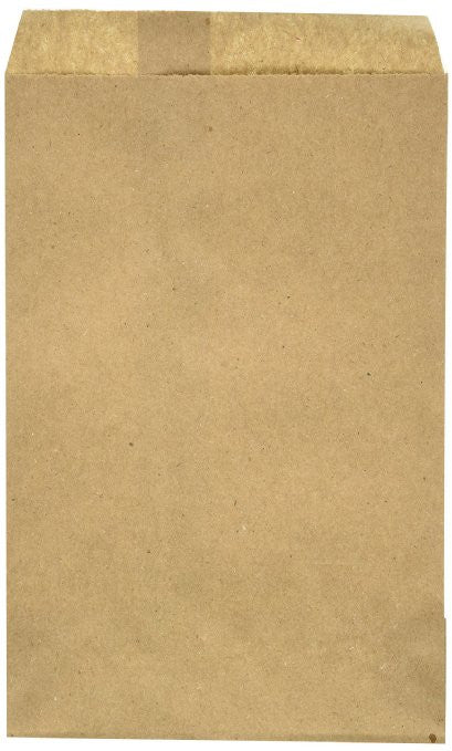 Kraft Flat Merchandise Bags, Medium, 500 Pack - 5"x7-1/2"