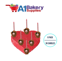 A1BakerySupplies Baseball Glove Candleholder Sets 6 pack for Birthday Cake Decorations and Anniversary