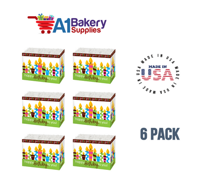 Birthday Party Basket Box, Theme Gift Box, Large 10.25 (Length) x 6 (Width) x 7.5 (Height), 6 Pack