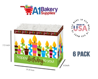 Birthday Party Basket Box, Theme Gift Box, Large 10.25 (Length) x 6 (Width) x 7.5 (Height), 6 Pack