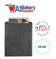 Black Flat Merchandise Bags, Medium, 200 Pack - 12"x15"