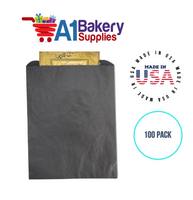 Black Flat Merchandise Bags, Small, 100 Pack - 8.5"x11"