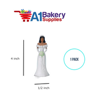 A1BakerySupplies Bride - White - A.A. 1 pack Wedding Accessories for Birthday Cake Decorations and Marriages