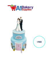 A1BakerySupplies Bride & Groom Figure Pl. 1 pack Wedding Accessories for Birthday Cake Decorations and Marriages