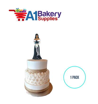 A1BakerySupplies Bridesmaid - Black - A.A. 1 pack Wedding Accessories for Birthday Cake Decorations and Marriages