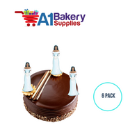 A1BakerySupplies Bridesmaid - Blue - A.A. 6 pack Wedding Accessories for Birthday Cake Decorations and Marriages