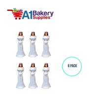 A1BakerySupplies Bridesmaid - Blue 6 pack Wedding Accessories for Birthday Cake Decorations and Marriages