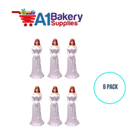 A1BakerySupplies Bridesmaid - Lavender 6 pack Wedding Accessories for Birthday Cake Decorations and Marriages