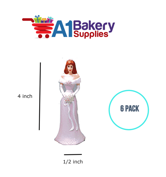 A1BakerySupplies Bridesmaid - Lavender 6 pack Wedding Accessories for Birthday Cake Decorations and Marriages