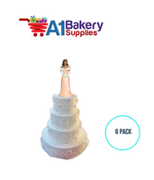 A1BakerySupplies Bridesmaid - Peach - A.A. 6 pack Wedding Accessories for Birthday Cake Decorations and Marriages