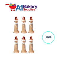 A1BakerySupplies Bridesmaid - Peach 6 pack Wedding Accessories for Birthday Cake Decorations and Marriages