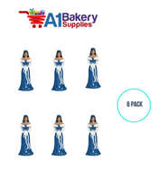 A1BakerySupplies Bridesmaid - Royal Blue - A.A. 6 pack Wedding Accessories for Birthday Cake Decorations and Marriages
