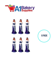 A1BakerySupplies Bridesmaid - Royal Blue 6 pack Wedding Accessories for Birthday Cake Decorations and Marriages