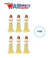 A1BakerySupplies Bridesmaid - Yellow 6 pack Wedding Accessories for Birthday Cake Decorations and Marriages