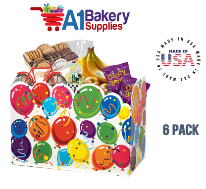Celebrate Basket Box, Theme Gift Box, Large 10.25 (Length) x 6 (Width) x 7.5 (Height), 6 Pack