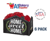 Chalkboard Home Sweet Home Basket Box, Theme Gift Box, Large 10.25 (Length) x 6 (Width) x 7.5 (Height), 6 Pack
