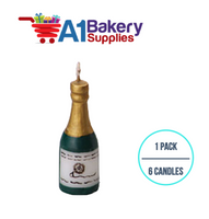 A1BakerySupplies Champagne Novelty Candles 1 pack for Birthday Cake Decorations and Anniversary