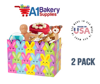 Easter Bunnies Basket Box, Theme Gift Box, Small 6.75 (Length) x 4 (Width) x 5 (Height), 2 Pack