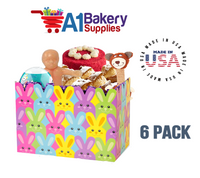 Easter Bunnies Basket Box, Theme Gift Box, Small 6.75 (Length) x 4 (Width) x 5 (Height), 6 Pack