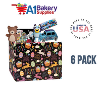 Easter Chalkboard Basket Box, Theme Gift Box, Large 10.25 (Length) x 6 (Width) x 7.5 (Height), 6 Pack