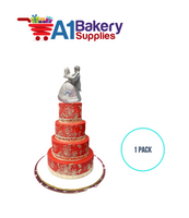 A1BakerySupplies Fairy Tale Waltz Glazed Couple 1 pack Wedding Accessories for Birthday Cake Decorations and Marriages