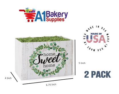 Farmhouse Home Sweet Home Basket Box, Theme Gift Box, Small 6.75 (Length) x 4 (Width) x 5 (Height), 2 Pack