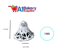 A1BakerySupplies Filigree Lace Bell-Large White 1 pack Wedding Accessories for Birthday Cake Decorations and Marriages