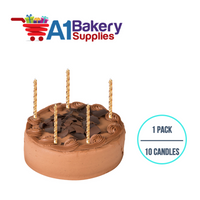 A1BakerySupplies Gold Birthday Candles 1 pack for Birthday Cake Decorations and Anniversary