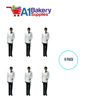 A1BakerySupplies Groom - White Coat - A.A. 6 pack Wedding Accessories for Birthday Cake Decorations and Marriages