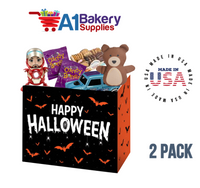 Happy Halloween Basket Box, Theme Gift Box, Large 10.25 (Length) x 6 (Width) x 7.5 (Height), 2 Pack