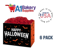 Happy Halloween Basket Box, Theme Gift Box, Large 10.25 (Length) x 6 (Width) x 7.5 (Height), 6 Pack