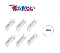 A1BakerySupplies Heart Stairway - 6 Steps - White 6 pack Wedding Accessories for Birthday Cake Decorations and Marriages