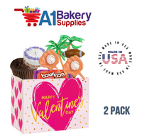 Painted Heart Basket Box, Theme Gift Box, Large 10.25 (Length) x 6 (Width) x 7.5 (Height), 2 Pack