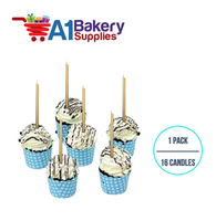 A1BakerySupplies Party Shape Candles- Gold W/Holders 1 pack for Birthday Cake Decorations and Anniversary