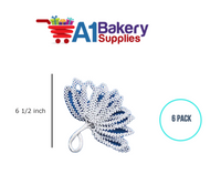 A1BakerySupplies Pearl Leaf On Wire 6 pack Wedding Accessories for Birthday Cake Decorations and Marriages