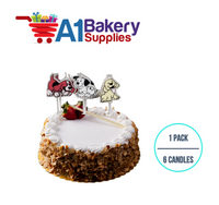 A1BakerySupplies Puppy Candles Asst. 1 pack for Birthday Cake Decorations and Anniversary