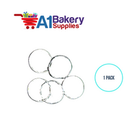 A1BakerySupplies Rings - Silver 1 pack Wedding Accessories for Birthday Cake Decorations and Marriages