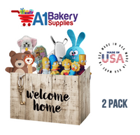Rustic Welcome Home Basket Box, Theme Gift Box, Small 6.75 (Length) x 4 (Width) x 5 (Height), 2 Pack