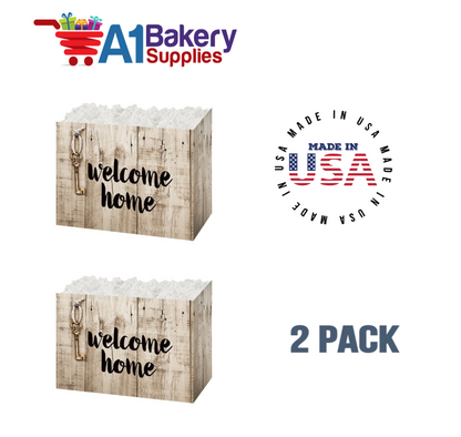 Rustic Welcome Home Basket Box, Theme Gift Box, Small 6.75 (Length) x 4 (Width) x 5 (Height), 2 Pack