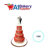 A1BakerySupplies Side By Side Couple - 5-3/4" 1 pack Wedding Accessories for Birthday Cake Decorations and Marriages