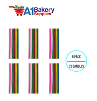 A1BakerySupplies Sparkler Birthday Candles-Multi Asst 6 pack for Birthday Cake Decorations and Anniversary