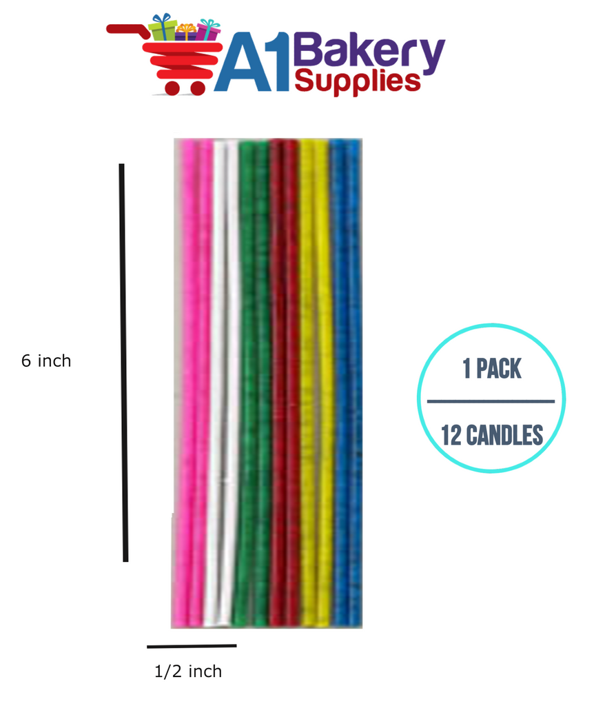 A1BakerySupplies Sparkler Birthday Candles-Multi Asst 1 pack for Birthday Cake Decorations and Anniversary