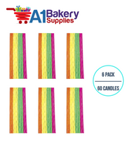 A1BakerySupplies Sparkler Birthday Candles-Neon Colors 6 pack for Birthday Cake Decorations and Anniversary